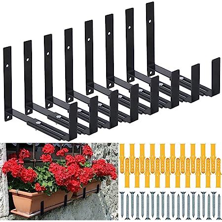 planter box with black metal brackets|heavy duty window box brackets.